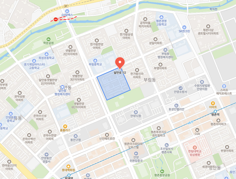 평촌지점 지도